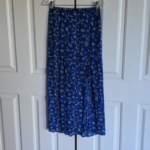 Amuse society floral blue maxi skirt